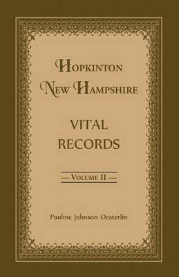 Hopkinton, New Hampshire, Vital Records, Volume 2 1