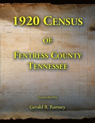 bokomslag 1920 Census of Fentress County, Tennessee