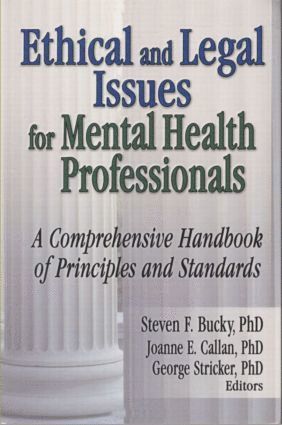 bokomslag Ethical and Legal Issues for Mental Health Professionals