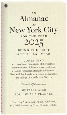 bokomslag An Almanac of New York City for the Year 2025