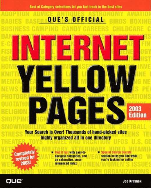 Que's Official Internet Yellow Pages, 2003 Edition 1