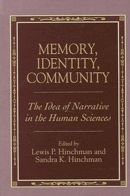 bokomslag Memory, Identity, Community