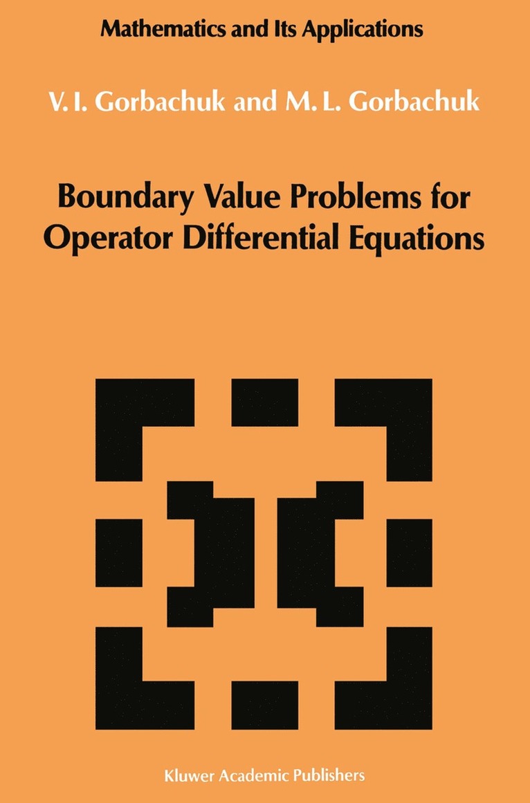 Boundary Value Problems for Operator Differential Equations 1