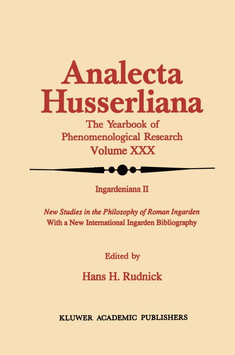 Hans H. Rudnick - Ingardeniana II, Inbunden