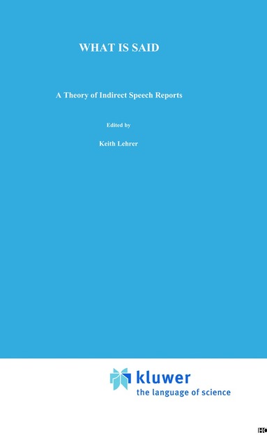 R. Bertolet - What is Said, Inbunden