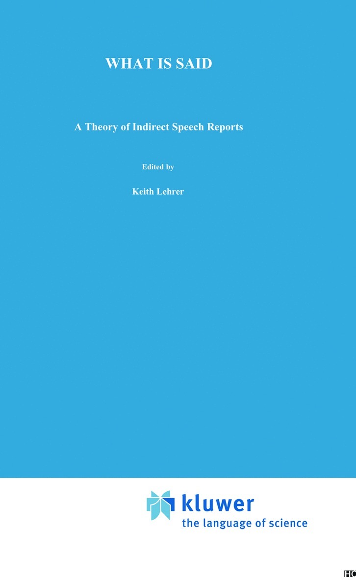 R. Bertolet - What is Said, Inbunden