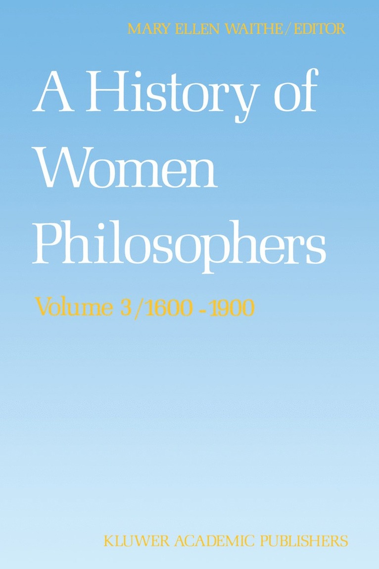 A History of Women Philosophers 1