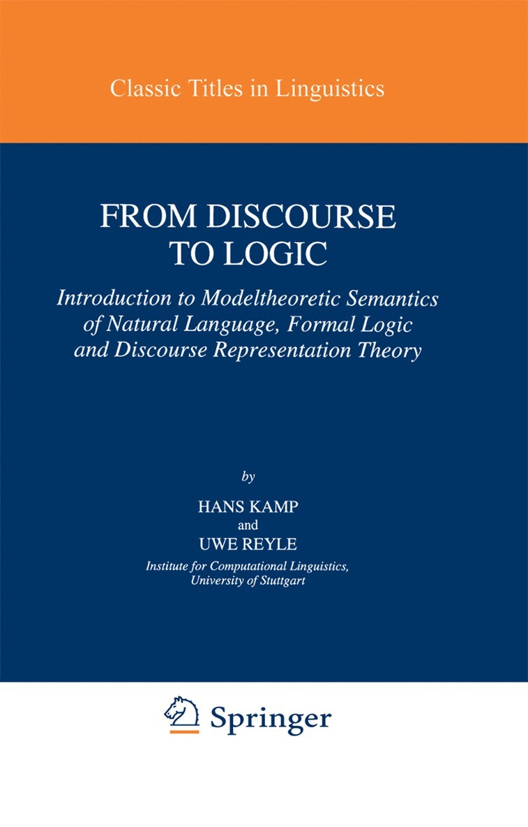 Hans Kamp, U. Reyle, Uwe Reyle - From Discourse to Logic, Häftad