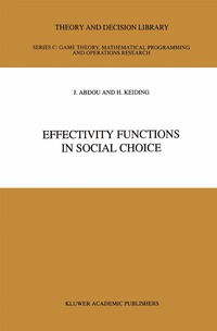 bokomslag Effectivity Functions in Social Choice