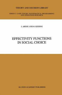 bokomslag Effectivity Functions in Social Choice