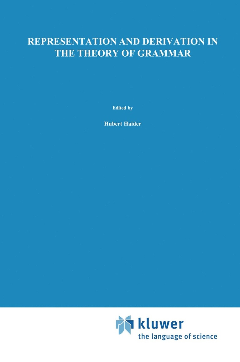 H. Haider, K. Netter - Representation and Derivation in the Theory of Grammar, Inbunden