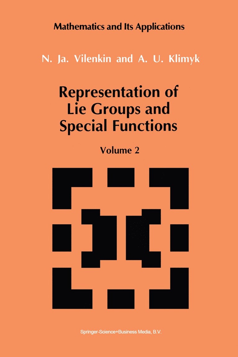 Representation of Lie Groups and Special Functions 1