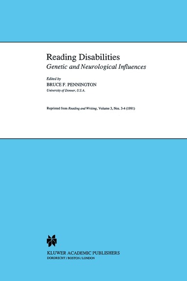 B. Pennington - Reading Disabilities, Inbunden