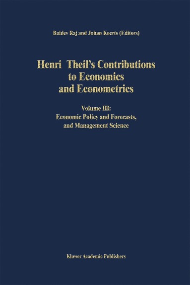 bokomslag Henri Theils Contributions to Economics and Econometrics