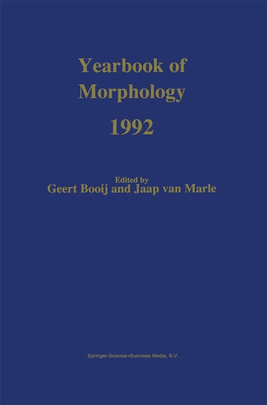 Geert Booij, Jaap van Marle - Yearbook of Morphology 1992, Inbunden
