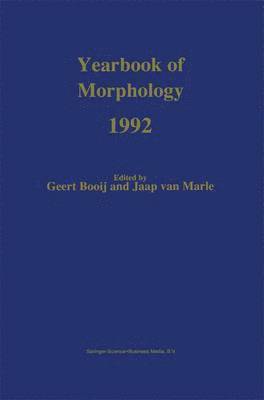 bokomslag Yearbook of Morphology 1992