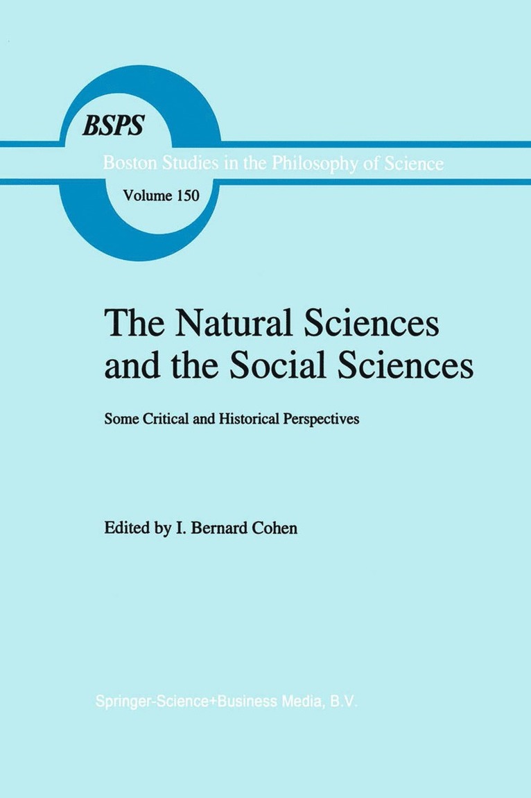 Robert S. Cohen, I. Bernard Cohen, R. S. Cohen, Robert S Cohen - Natural Sciences and the Social Sciences, Inbunden