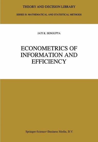 Jati Sengupta - Econometrics of Information and Efficiency, Inbunden