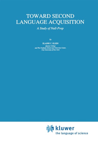 E.C. Klein - Toward Second Language Acquisition, Inbunden