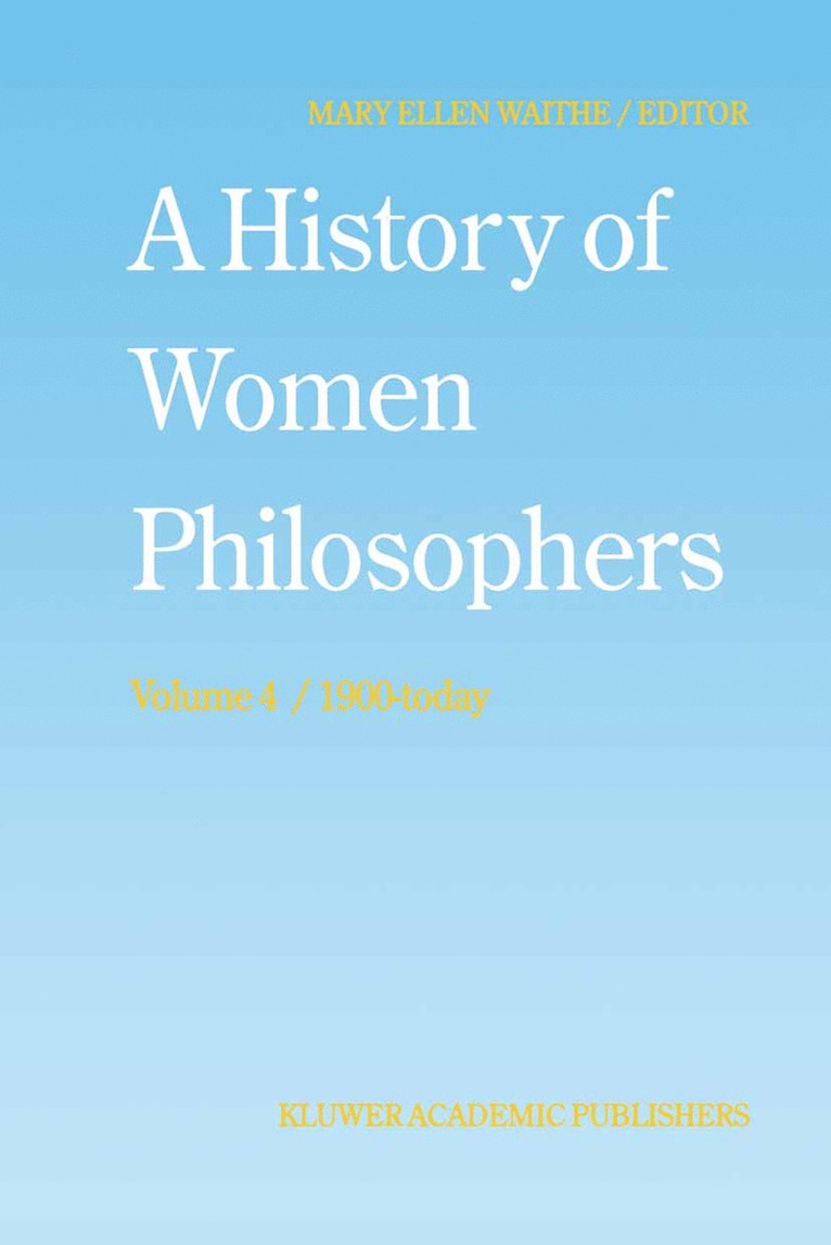 A History of Women Philosophers 1