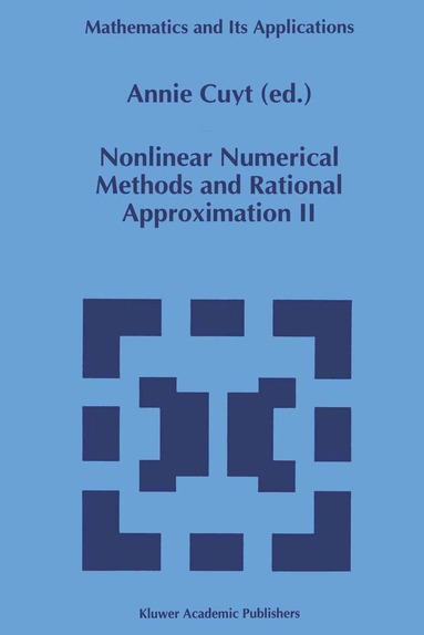 bokomslag Nonlinear Numerical Methods and Rational Approximation II