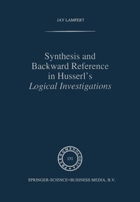 bokomslag Synthesis and Backward Reference in Husserl's Logical Investigations