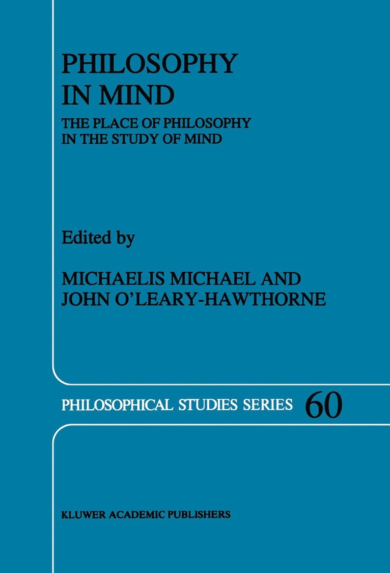 Murray Michael, John O'Leary-Hawthorne - Philosophy in Mind, Inbunden