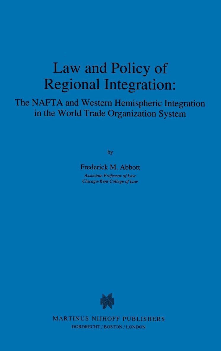 Law and Policy of Regional Integration
