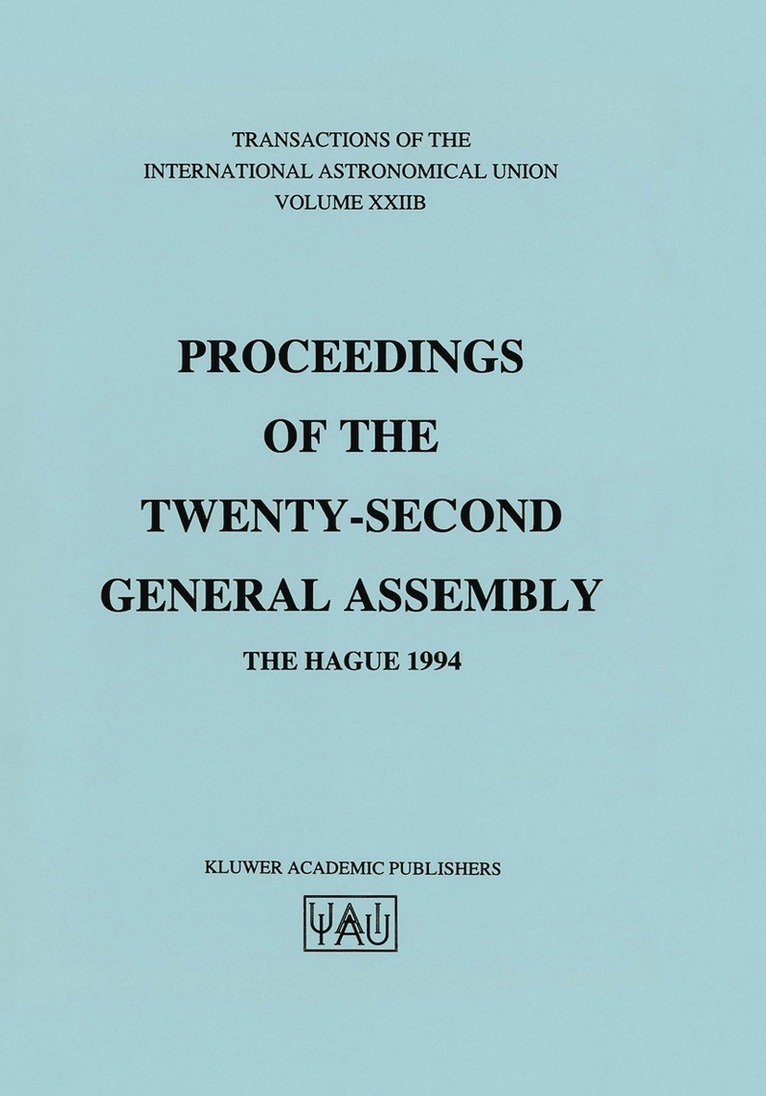 Immo Appenzeller - Transactions of the International Astronomical Union, Inbunden