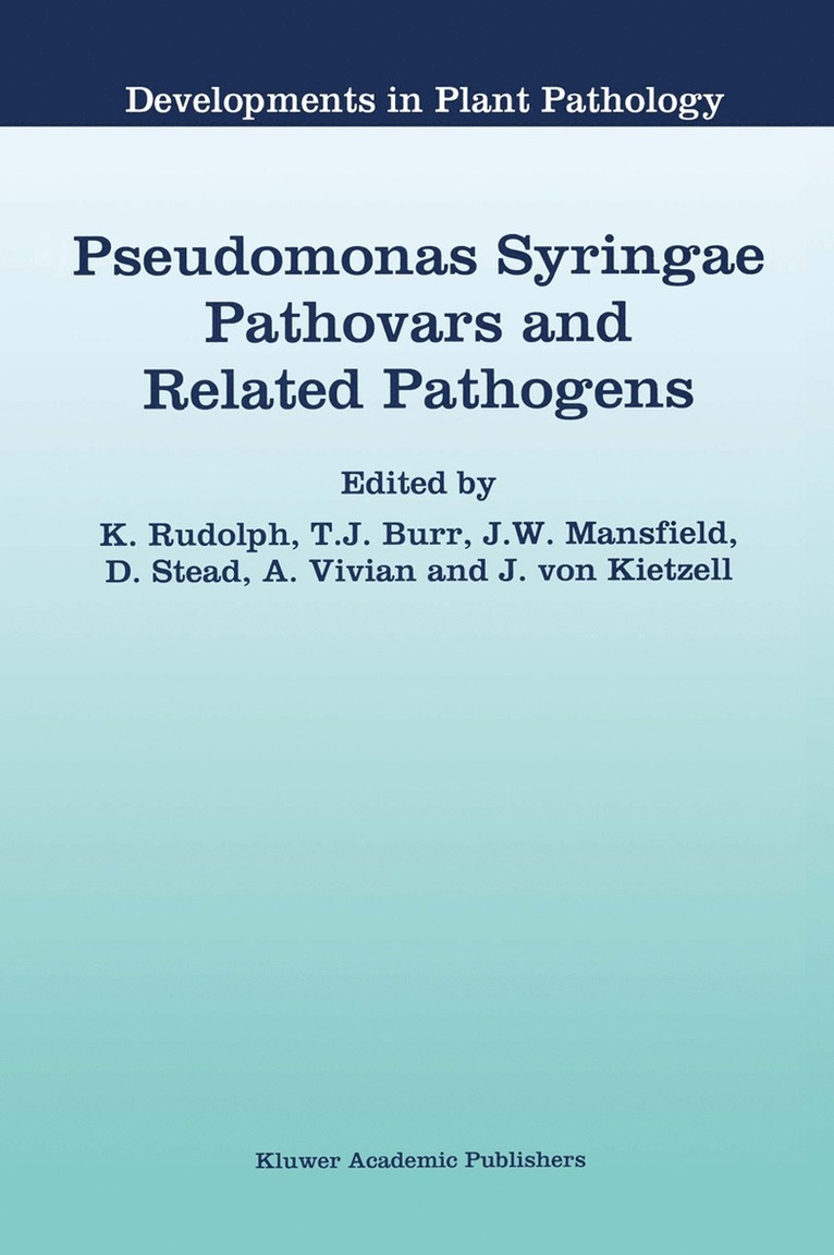 Pseudomonas Syringae Pathovars and Related Pathogens 1