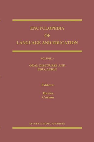Bronwyn Davies, P. Corson - Oral Discourse and Education, Inbunden