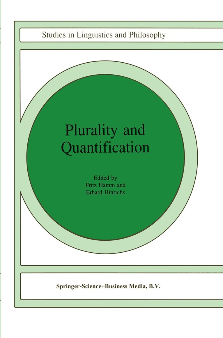 F. Hamm, Erhard W. Hinrichs - Plurality and Quantification, Inbunden