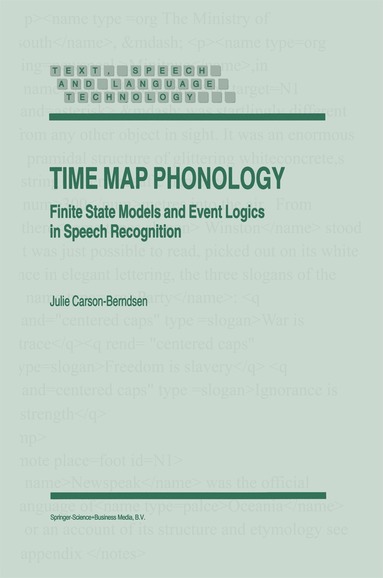 J. Carson-Berndsen - Time Map Phonology, Inbunden