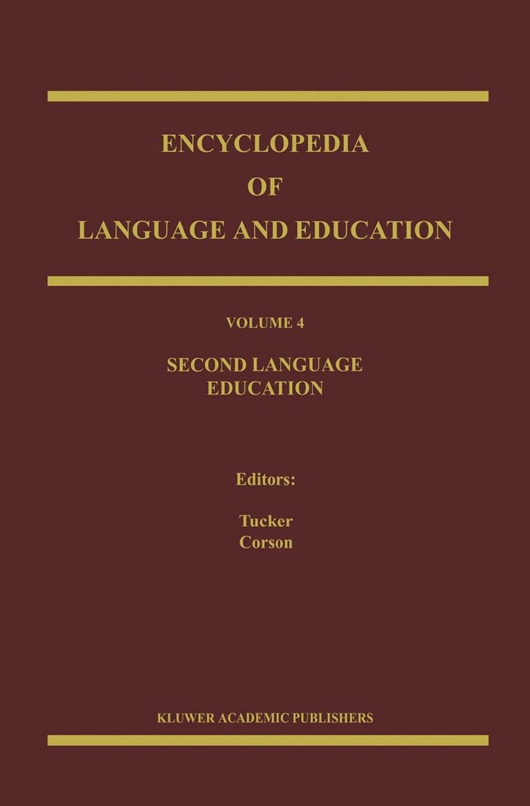 Encyclopedia of Language and Education 1