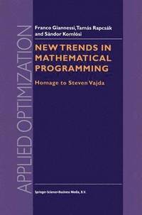 bokomslag New Trends in Mathematical Programming