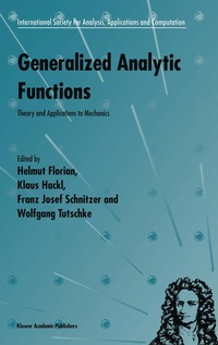 bokomslag Generalized Analytic Functions