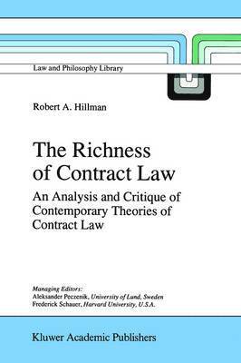 bokomslag The Richness of Contract Law