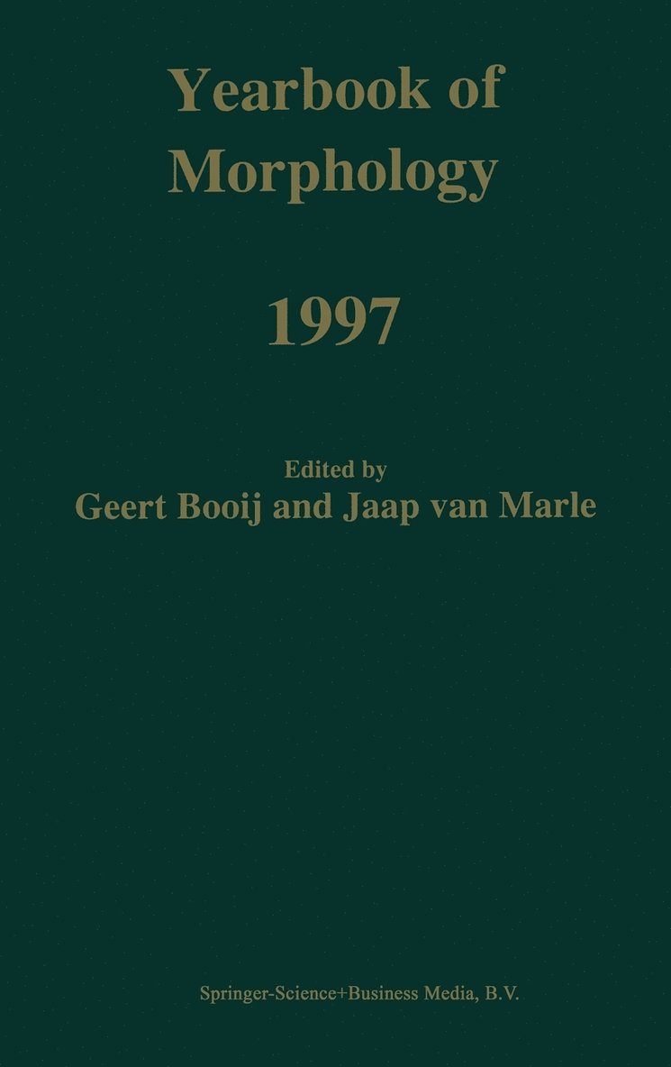 Geert Booij, Jaap Van Marle, G. Booij, Jaap van Marle, G.E. Booij, Jaap van Marle, Geert Booij, Jaap van van Marle, G E Booij, J van Marle, Jaap Marle - Yearbook of Morphology 1997, Inbunden