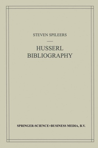 bokomslag Edmund Husserl Bibliography