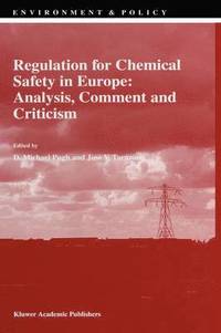 bokomslag Regulation for Chemical Safety in Europe: Analysis, Comment and Criticism