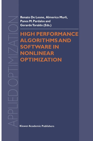 bokomslag High Performance Algorithms and Software in Nonlinear Optimization