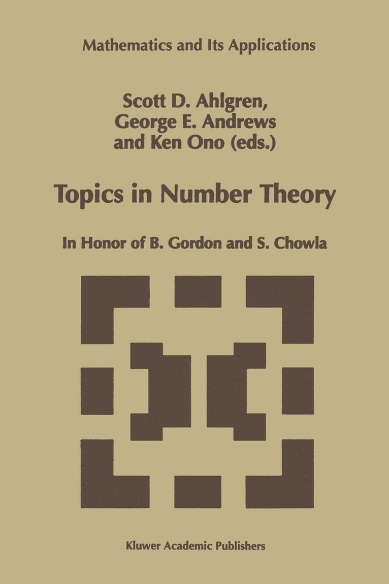 Topics in Number Theory 1