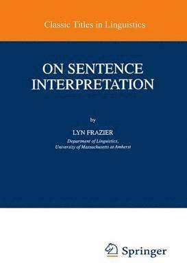 bokomslag On Sentence Interpretation
