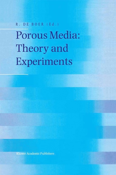 bokomslag Porous Media: Theory and Experiments