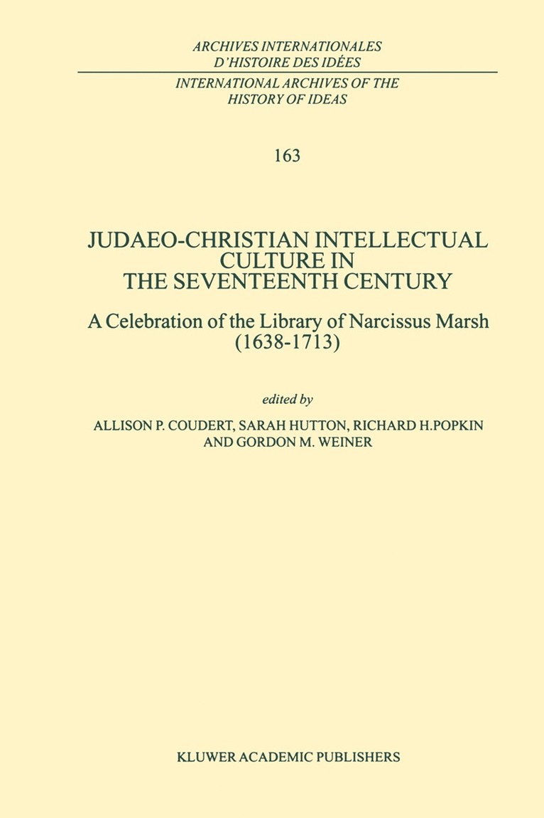 Judaeo-Christian Intellectual Culture in the Seventeenth Century 1