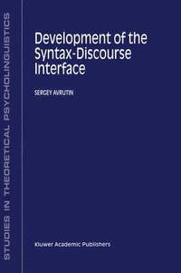 bokomslag Development of the Syntax-Discourse Interface