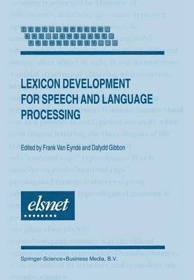 Frank Van Eynde, Frank Van Eynde - Lexicon Development for Speech and Language Processing, Häftad