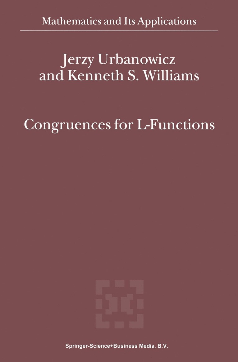 Congruences for L-Functions 1