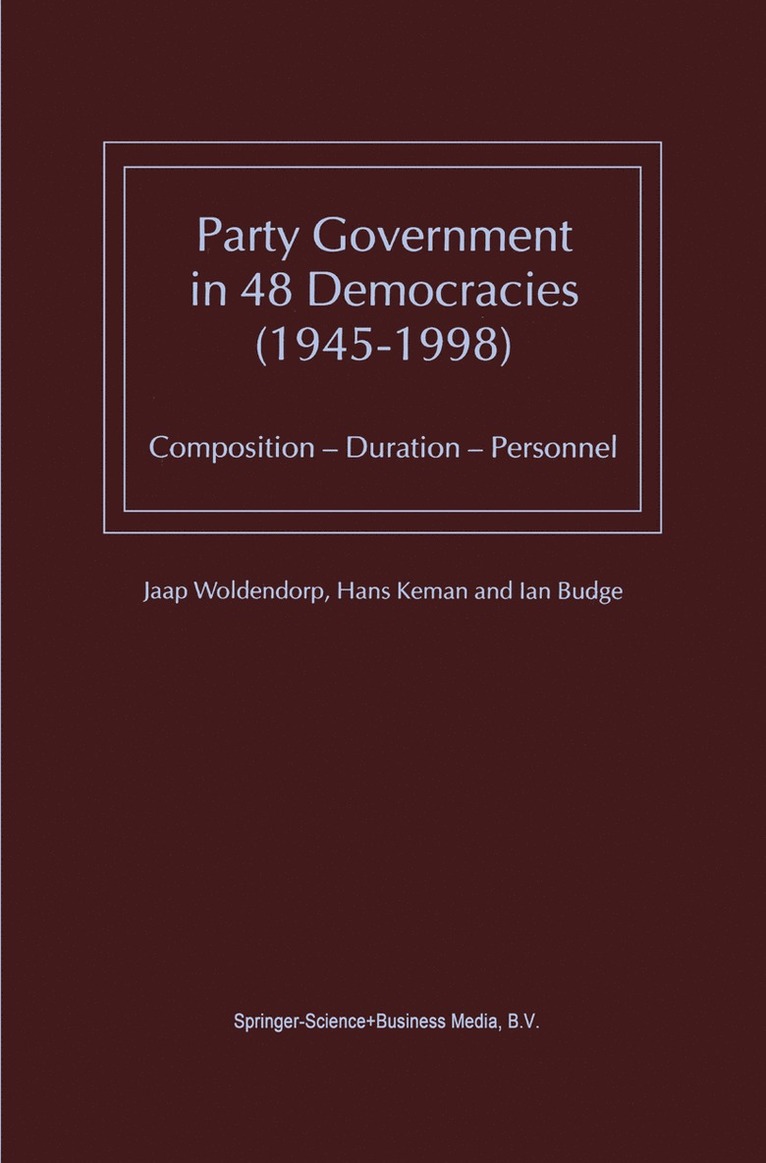 Party Government in 48 Democracies (1945-1998) 1