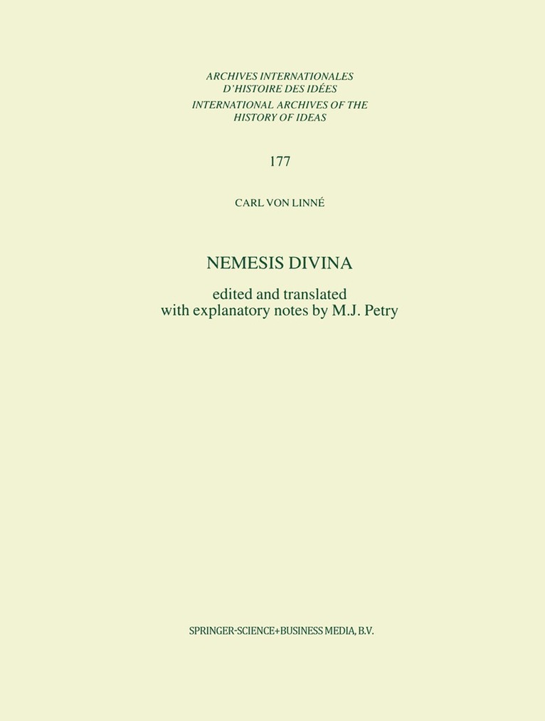Carl von Linné, Carl Von Linné, Carl von Linné, Michael John Petry - Nemesis Divina, Inbunden
